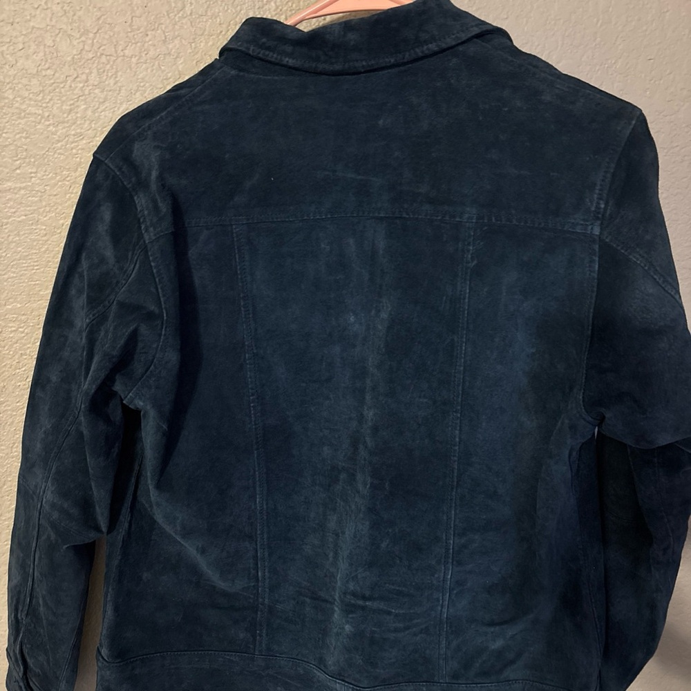 J. Marco Galleries Blue Suede Coat